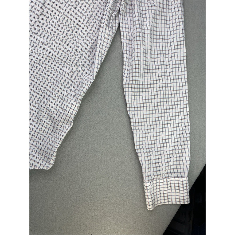 Banana Republic Dress Shirt Mens Small Blue Check Tailored Slim Fit Non Iron LS - Picture 9 of 16